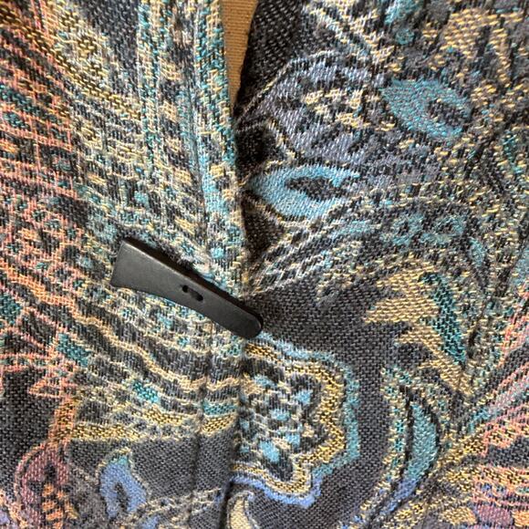 Soft Surroundings Paloma Pashmina Paisley Jacket Size M Boho Western Multicolor - Picture 4 of 9